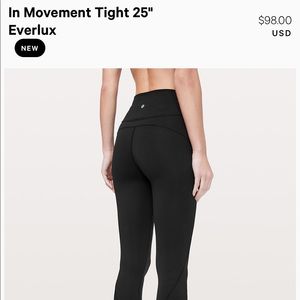 Lululemon In Movement 7/8 Leggings